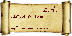 Lövei Adrienn névjegykártya